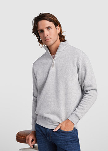 Felpa mezza zip