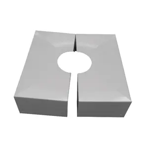 Copribase per bandiera 6 e 8 m in alluminio verniciato bianco