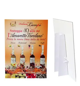 Pannello autoportante A5 con piede in cartone