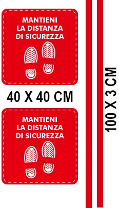 Kit adesivi rossi quadrati