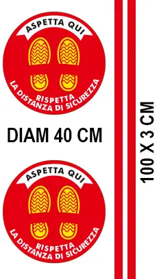 Kit adesivi tondi rossi A