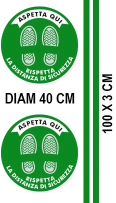 Kit adesivi tondi verdi