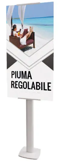 Totem piuma regolabile grafica 70x100