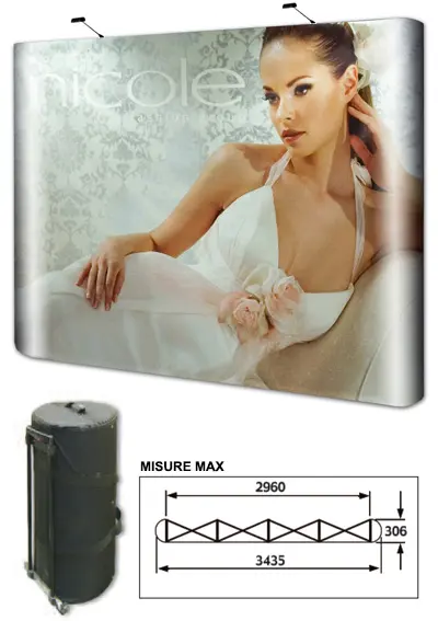Pop-up lineare 1x3 - dim 144 x 223 cm 