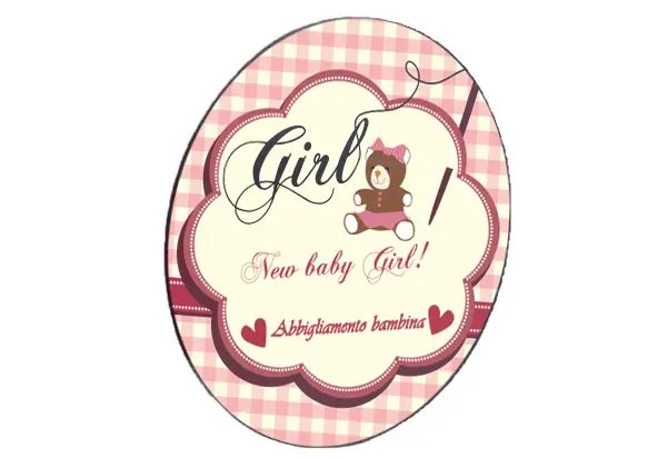 Targa circolare in acciaio diam. 40 cm con 2 attacchi