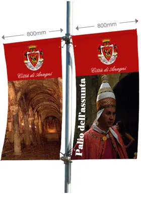 Bandiera doppia per pali o tralicci