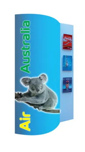 Totem Rolling 133 x 200 cm - ovale con 3 brochure
