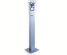 Porta dispenser in alluminio grigio argento