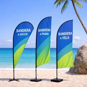 Bandiere a goccia, rettangolari ...