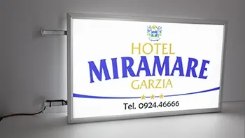 insegna luminosa rettangolare