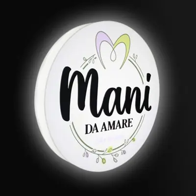 Insegna in plexiglass rotonda, ovale, rettangolare