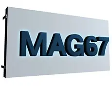 Insegna con lettere luminose bifacciale