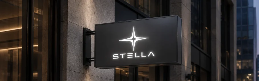 Insegna rettangolare bifacciale, con logo intagliato, illuminazione a led
