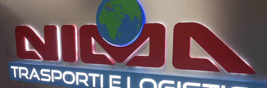 Logo Luminoso in forex 20 mm con retroilluminazione 